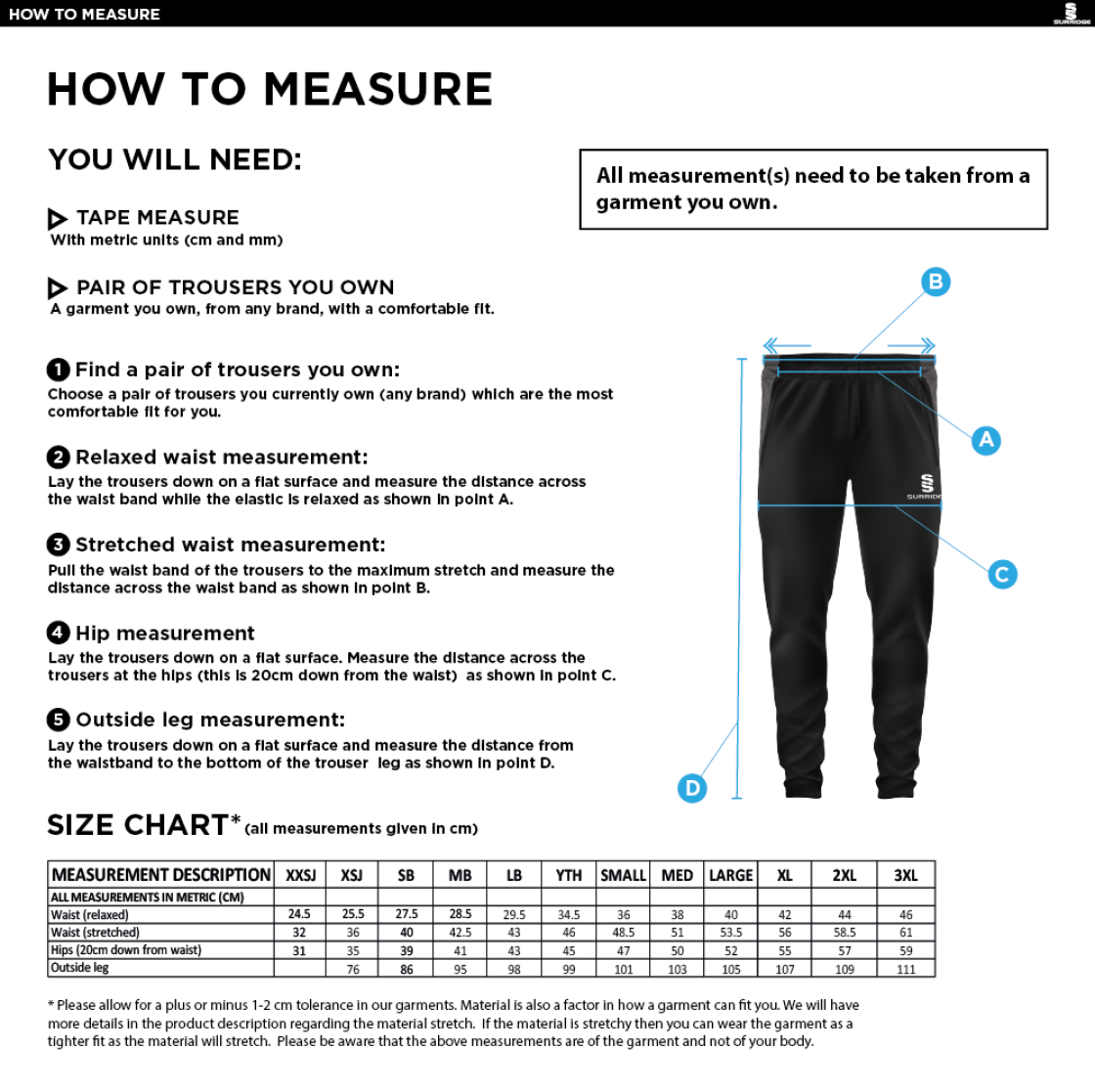 WEST MIDLANDS TEACHING CONSORTIUM SKINNY PANT - Size Guide